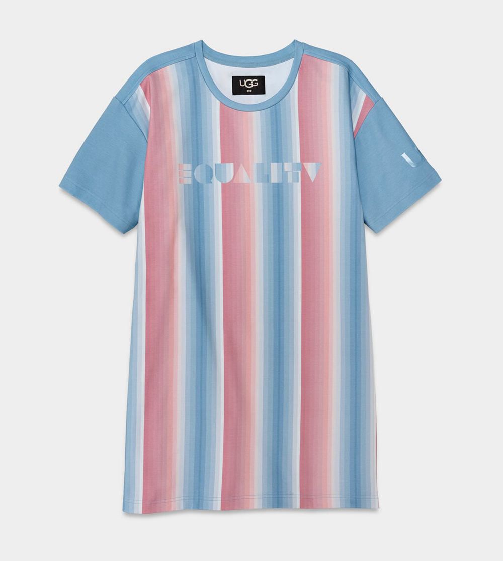 Ugg T-Shirt Mens - Ugg Pride Logo Stripes - 045VOTSQB